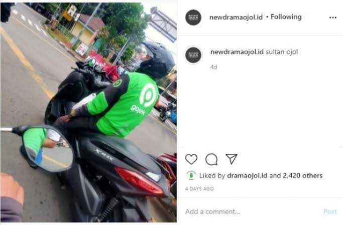 Driver Ojol Pakai Motor Rp 60 Juta, Netizen: Sultan Ojol!