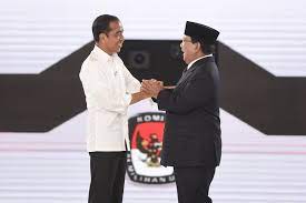 Presiden Jokowi dan Ketua Umum Gerindra Prabowo Subianto.