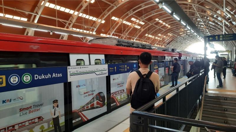 Stasiun LRT Jabodebek di Dukuh Atas. 